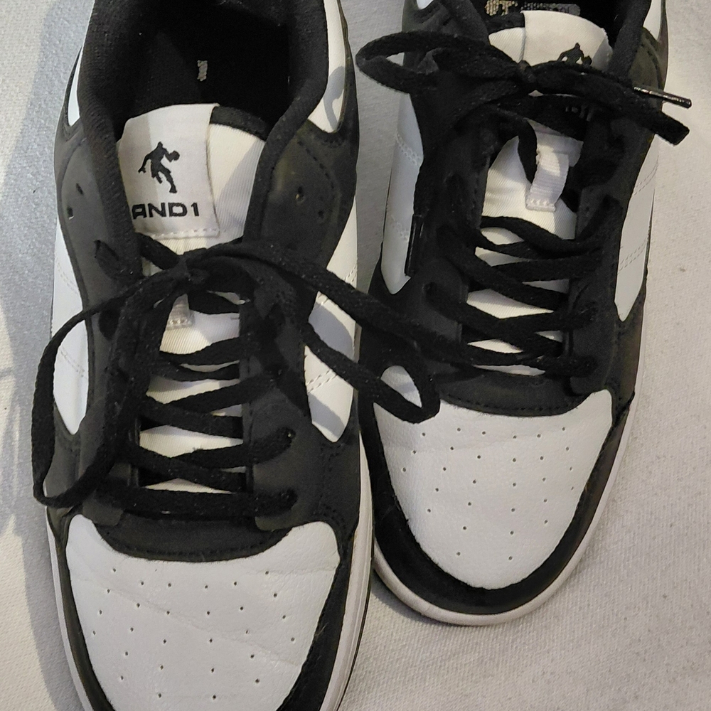 AND1 Men's Black and White Athletic Sneakers